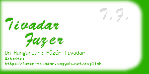 tivadar fuzer business card